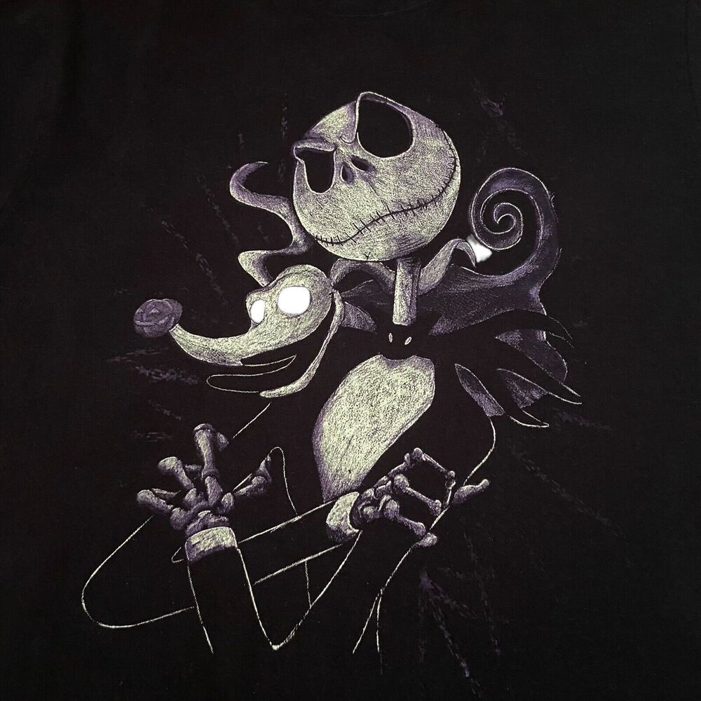 HNH Apparel Men Nightmare Before Christmas Short Sleeve T Shirt Size L Halloween - Picture 3 of 7